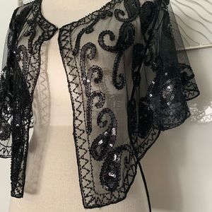 🖤 BABEYOND 1920s Sequin Beaded Shawl 🖤
